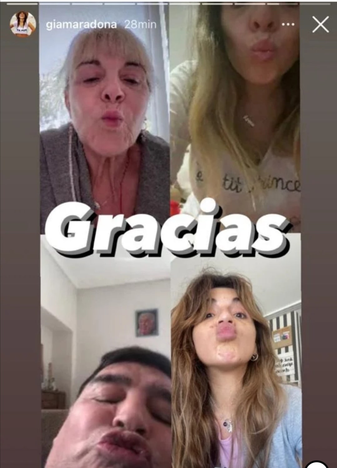 La In Dita Foto Que Public Gianinna Sobre La Familia Maradona