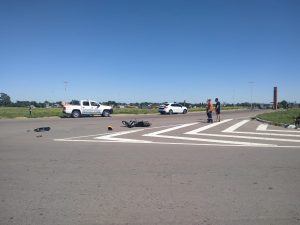 Colisionaron en la Rotonda de Ruta 3