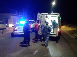 Caída de moto en Esmeralda y Brown Bahía Blanca 