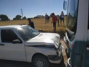 Borracho chocó un colectivo en Bahía Blanca 