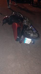Moto accidente en Godoy Cruz Bahía Blanca 