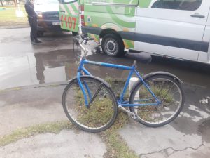 Ciclista hospitalizado en Cuyo y Zelarrayán 