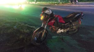 Caída de la moto en Pedro Pico y Ruta 3